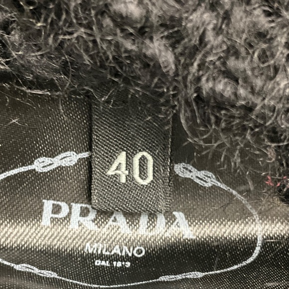 PRADA BLACK 2023 WOOL AND MOHAIR KNIT SWEATER AND MINI SKIRT TWO-PIECE SET - Picture 5 of 10